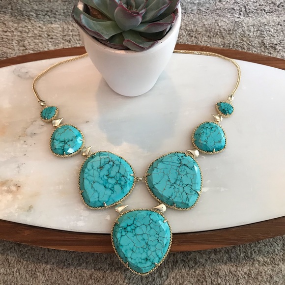 Kendra Scott Jewelry - Kendra Scott Rebecca Statement Necklace Turquoise